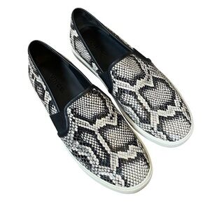 Vince Blair Black and White Snake Print Shoes slip on sneakers